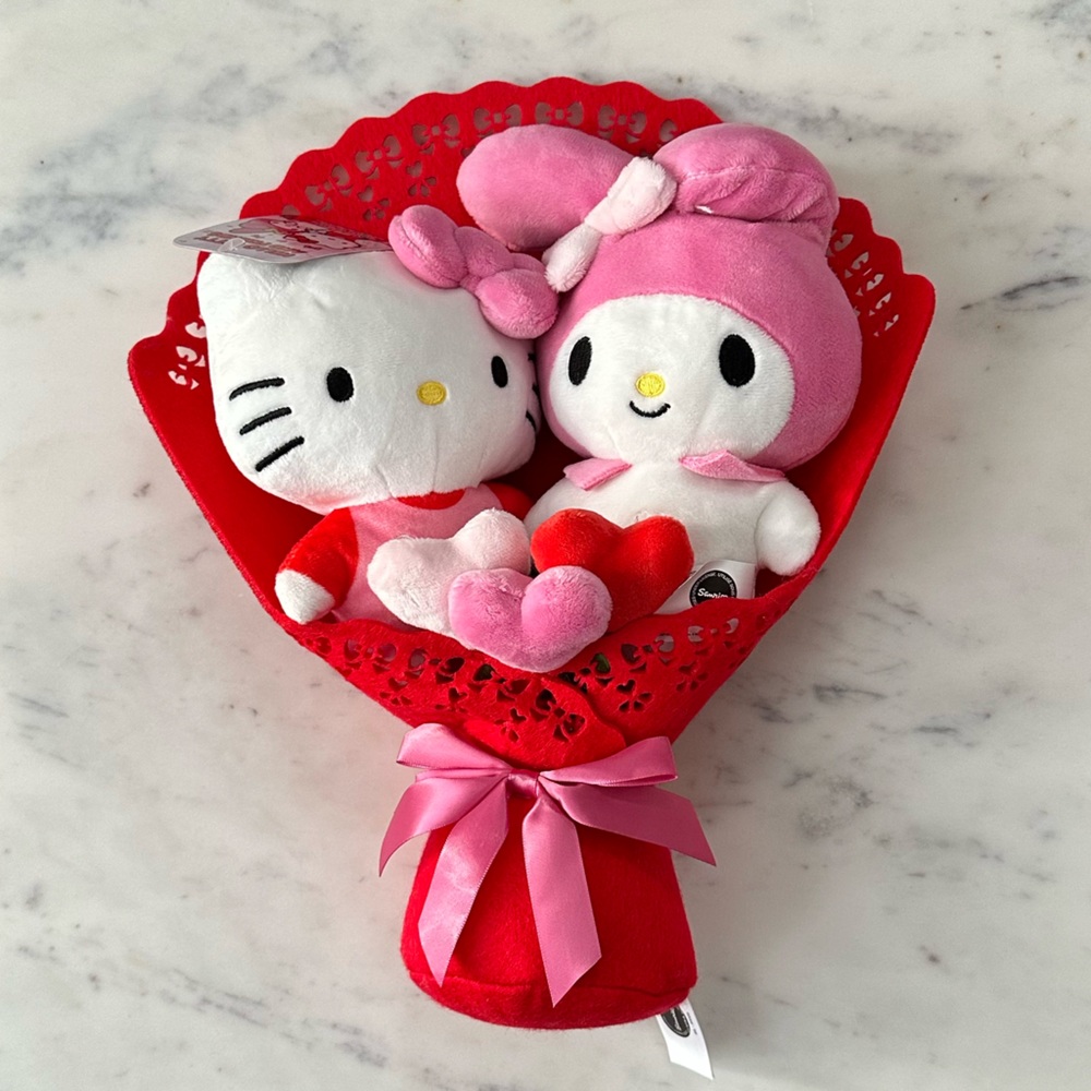 Hello Kitty and My Melody Plush Valentine’s Bouquet. 2026 Edition RARE